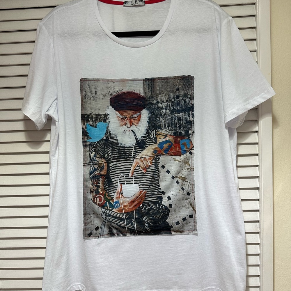 Men’s Italian made Artistic White Shirt
Art by F. Kompany S.R.L.